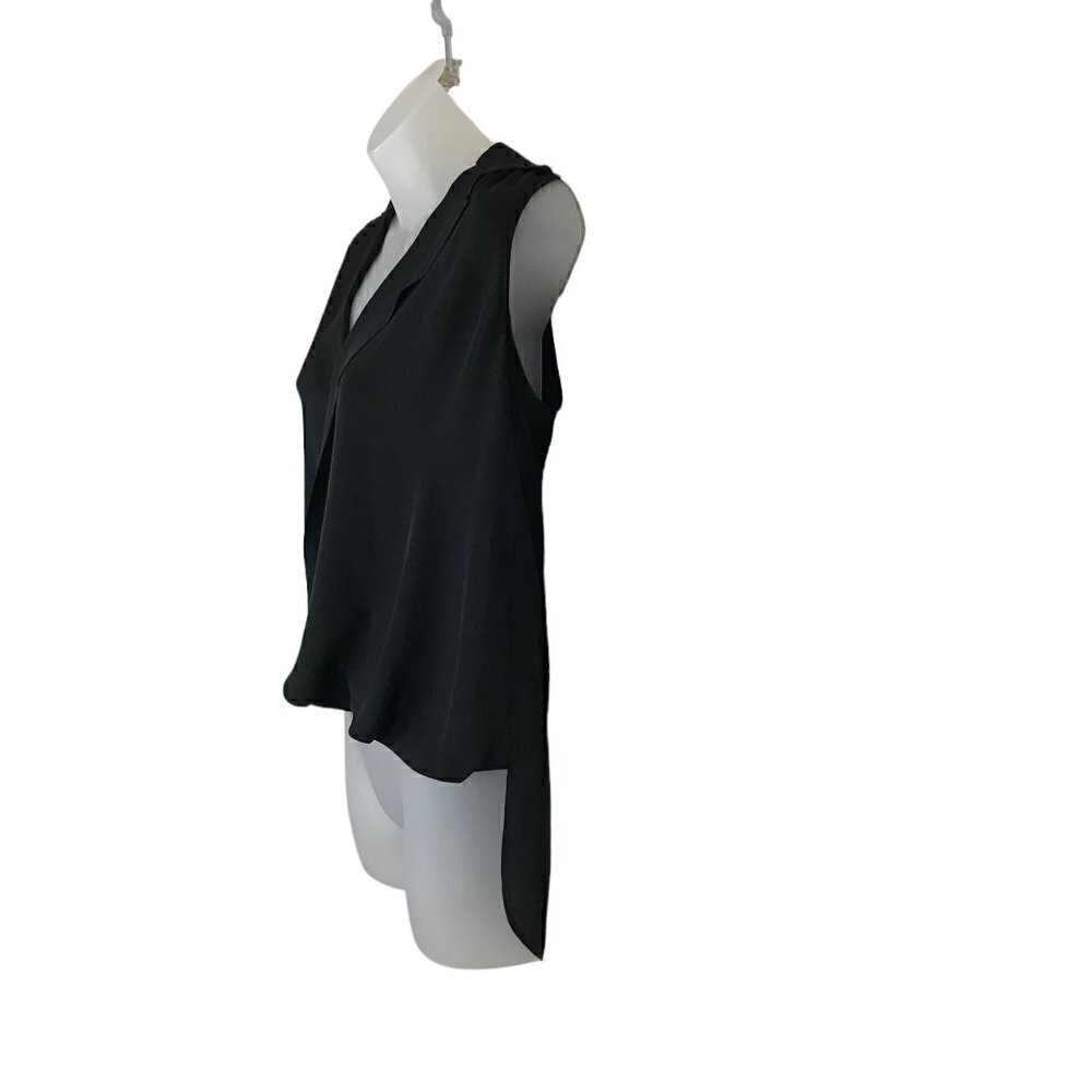 JUDITH & Charles 100% Silk Collar Drape Wrap Sleeveless Blouse Size 2